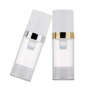 2x10ml Klar Vakuum Presse Pumpe Flasche Kosmetische Lotionen Container - Bild 1 von 7