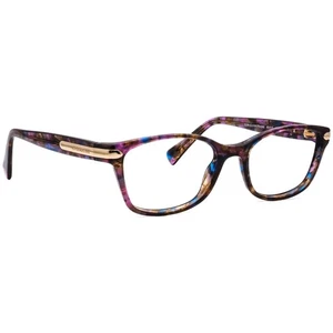 Coach Eyeglasses HC 6065 5288 Confetti Purple Semi Butterfly Frame 49[]17 135 - Picture 1 of 6