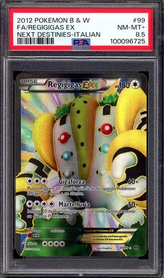 2012 Pokémon Italian B&W Next Destinies Full Art Regigigas EX #99 PSA 8.5 NM-MT+ - Image 1 of 2