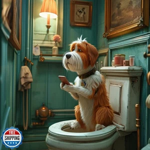 HUADADA Puzzle per Adulti 1024 Pezzi, Pensante Cane Inter - Foto 1 di 5