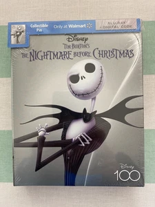 DISNEY 100 THE NIGHTMARE BEFORE CHRISTMAS BLUE RAY DVD WITH COLLECTIBLE PIN NEW - Picture 1 of 3