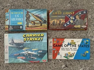 1960s Vintage US Air Force Transogram Board Game Civil War Navy Set Of 4 - Picture 1 of 16