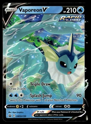 Vaporeon V - Promo Holo SWSH: Sword & Shield Promo Cards SWSH150 NM Pokémon TCG - Image 1 of 2