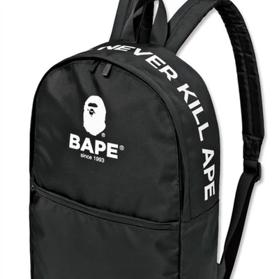Nueva Mochila BAPE A Bathing Ape Logo APE HEAD Negra 2019 AW Revista Regalo Gratis Foto 1 de 3