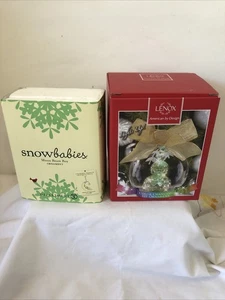Lenox Wunderball SCHNEEMANN beleuchtet Farbwechsel Ornament & Schnee Babys Mondstrahl Junge - Bild 1 von 10