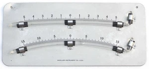 LARGE MOELLER INSTRUMENT CO. SHIPS SUBMARINE TWIN GLASS TUBE CLINOMETER LEVEL - Picture 1 of 4