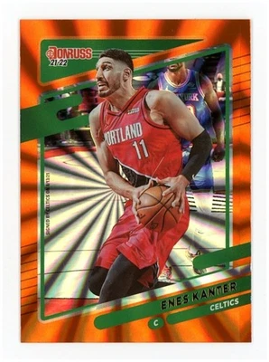 2021-22 Panini Donruss Enes Kanter Láser Naranja #39 SP Paralelo Boston NBA Foto 1 de 3