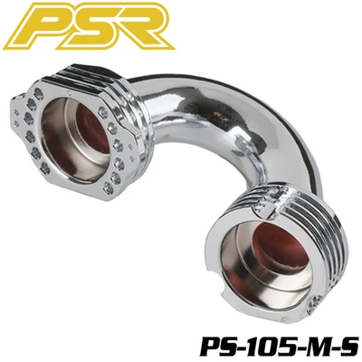 POWERSTAR PS-105M-S 1/8 GT On-Road Exhaust Manifold Silver Plating RC - Image 1 of 4