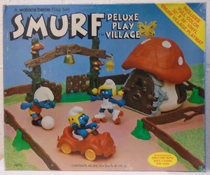 Smurf Deluxe Play Village Schleich Wallace Berrie 1983 Vintage SEALED! RARE! - Picture 1 of 5