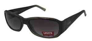 Levi Sunglass Mens Black Fade Rectangle Plastic Wrap, Gradient Lens LS129 2 - Picture 1 of 12