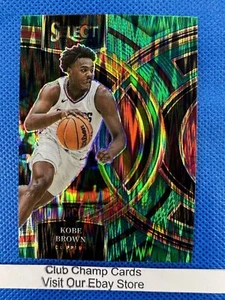 2023-24 #110 Kobe Brown Panini Select Premier Shock Green Prizm Clippers RC - Imagen 1 de 2