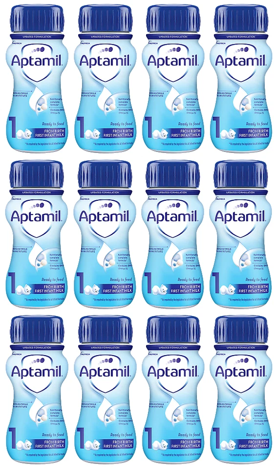 12 x Aptamil First Infant Milk Ready to Drink 200Ml - Image 1 of 1