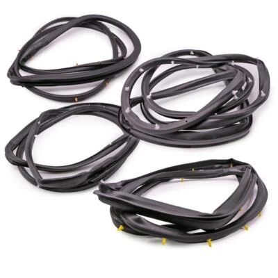 Sello de goma delantero trasero 4 puertas resistente al clima para Nissan Navara Frontier D22 2002 Foto 1 de 4