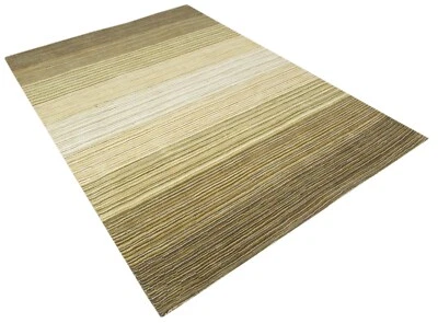 Grün Teppich 100% Wolle 160X230 cm Handarbeit Handgetuftet T865 - Bild 1 von 4