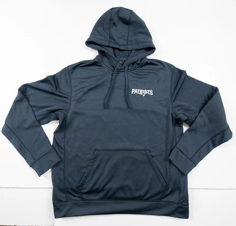 New England Patriots Sweatshirt Men's Large Blue Hoodie NFL Football Sweater Cover