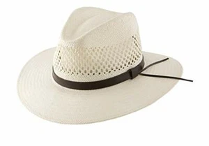 Stetson - Digger Shantung Straw Outback Hat - Picture 1 of 2