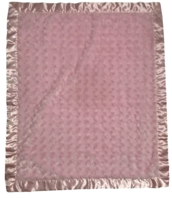 Mantas y más allá Rosa Minky Suave Remolinos Borde Satinado Niñas Pequeñas Bebé Manta Foto 1 de 4