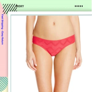 Roxy Juniors Cheeky Scooter Bikini Swim Bottom Polyamide Sunset Red Medium - Picture 1 of 2
