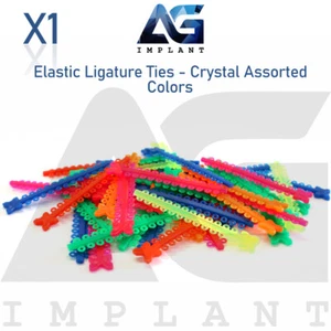 Corbatas de ligadura elástica surtido de cristal banda de goma soporte de ortodoncia dental - Imagen 1 de 8