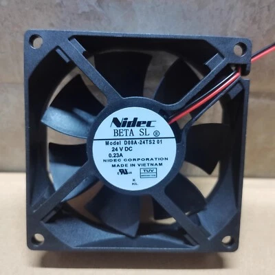 Ventilador de refrigeración inversor de 2 hilos NIDEC D08A-24TS2 01 8025 DC24V 0,23A 8 CM Foto 1 de 2