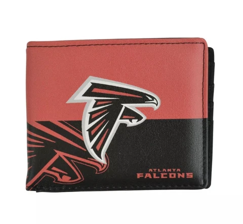 Atlanta Falcons NFL Men's Printed Logo Leather Bi-fold Wallet US STOCK SHIPPING Cover