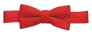 New Boys Baby Kids PreTie Red Bow Tie Satin Matching Adjustable Band US SELLER - Picture 1 of 1