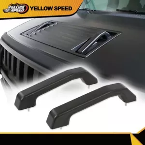 Fit For 2003-09 Hummer H2 & H2 SUT Plastic Hood Handles Powder Coated - Picture 1 of 9