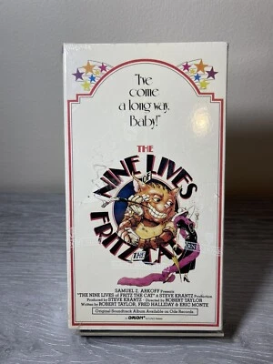 THE NINE LIVES OF FRITZ THE CAT-(VHS-1974)WARNER BROTHERS VIDEO-RARE- NEW-SEALED - Image 1 of 2