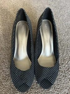 Marks and Spencer, New No Box, Black & White Polka Dot Court Shoes, UK 7 - Picture 1 of 13