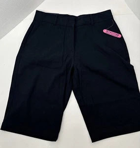 Bermudas escolares ajustadas Izod para niñas 16 elásticas cintura ajustable azul marino nuevas con etiquetas - Imagen 1 de 5