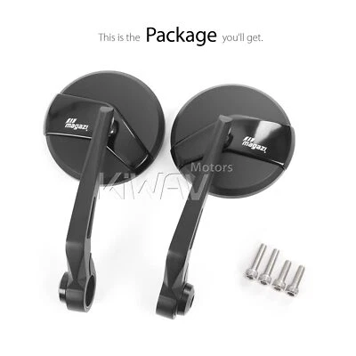 Пара торцевых зеркал Missie круглые черные для 2018 - Triumph Speed Triple RS - Изображение 1 из 4