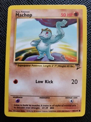 Pokémon TCG Machop Base Set 2 78/130 Regular Unlimited Common - Image 1 of 2