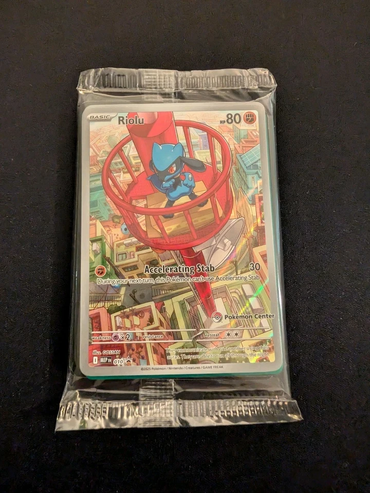 POKEMON TCG Riolu Promo Illustration. OG SEALED WRAPPING - POKEMON CENTER STAMP - Image 1 of 1