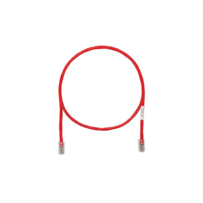 5 ft Panduit UTPCH5RDY 24 AWG Copper Cat 5e U/UTP Patch Cord Red - Image 1 of 1