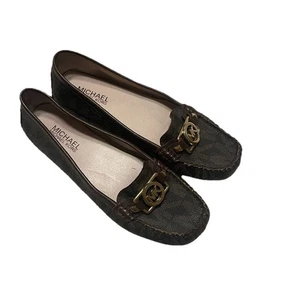 Mocassino piatto donna Michael Kors in pelle marrone taglia 7M - Foto 1 di 9