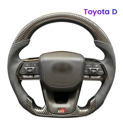 Volante de fibra de carbono para Toyota FORTUNER HIACE Land Cruiser CROWN HILUX D Foto 1 de 4