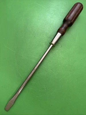 Vintage Stanley USA 8" Shank 3/8" Flat / Slotted Hurwood Screwdriver MPN 66-008 - Image 1 of 4