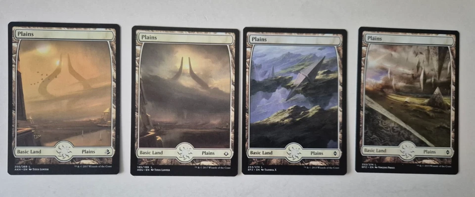 Magic The Gathering - MTG - Plains - Battle for Zendikar - Full Art x 4 - NM - Image 1 of 1