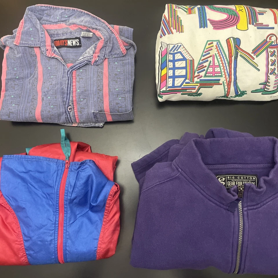 Suéteres de Colección Años 90 Noticias de Hoy Columbia Pullover Suéter Lote de 4 Para Hombre’s M Foto 1 de 4