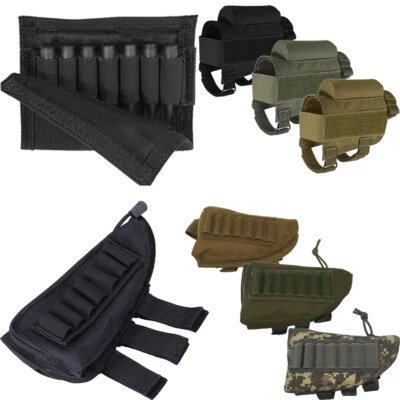 2 Types Military Tactical Buttstock Ammo Pack Magazine Storage Bag Nylon Hunting - Image 1 of 4