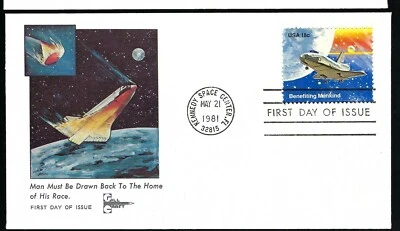 1981 Man Into Space FDC  Gill Craft Cachet f - Image 1 of 2