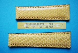 Wrist Watch Band Fitting for Rolex Daytona XS Short Real Lizard 20mm Yellow - Picture 1 of 3