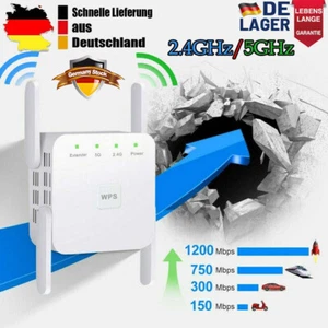 WLAN Repeater Router Range WIFI Signal Verstärker Access Point Booster 1200 Mbps - Bild 1 von 12