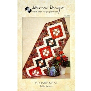 SQUARE MEAL table runner pattern by Atkinson Designs - Picture 1 of 2