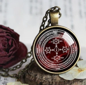 Collar Círculo Mágico del Rey Salomón, Colgante Círculo Místico Ritual Goetia - Imagen 1 de 5