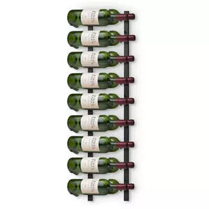 Final Touch 18-Bottle Wine Rack Wall Mounted Metal Storage Holder Display Black - Picture 1 of 4