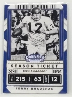 2020 Panini Contenders Draft Picks Season Ticket #94 Terry Bradshaw Card - Image 1 of 2