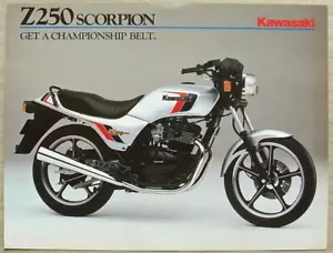 KAWASAKI Z250 SCORPION MOTORCYCLE Sales Specification Leaflet c1984 #99943-1509 - Picture 1 of 2