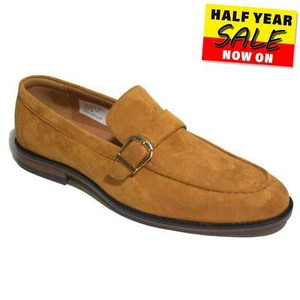 Malin Stein Herren Slipper Freizeitkleid Designer Mode Schuhe Hellbraun - Bild 1 von 1