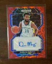 2022 Panini Prizm Draft Picks Davion Mintz Auto Red Scope Prizm RC SP 13/88